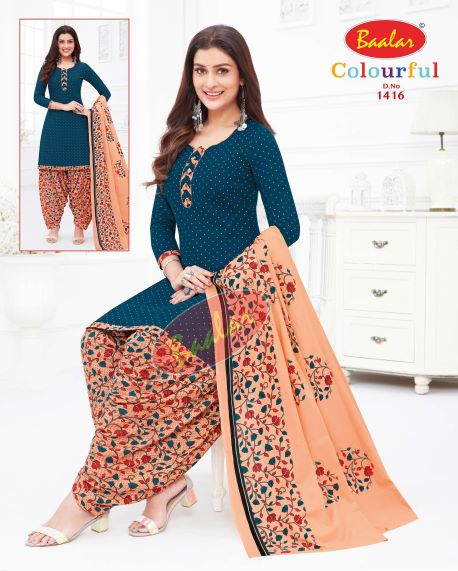 Baalar Colourful Vol-14 Cotton Designer Exclusive Patiyala Dress Material